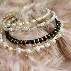 Pearl and stone headbands